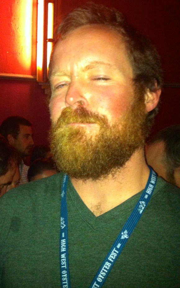 When you head to an oyster fest, you go in expecting a high-level of awesomeness, and it only gets better when you also meet a fantastic beard. The ladies of Beards of Denver were lucky enough to encounter Dan while in line for said oysters at the Mile High Oyster Fest in Boulder a few weeks ago.  From rural Kenosha, Wisconsin, Dan said his beard is stellar for many reasons, most importantly that it acts as a natural sunscreen when he snowboards. He’s been growing his beard since January, and he thinks he’s going to keep it around since it’s took a lot of work to get it to this stage. Dan and his lovely girlfriend Kat live in Boulder, and were Oyster-Fest VIPs; no messing around with good beards OR good oysters! They even shuck their own oysters at home. What we loved most about Dan (besides the oyster stain on his shirt) was the confidence he had about his beard and himself. In his words: “I’m handsome no matter what!” We think, even more so with that bountiful beard.